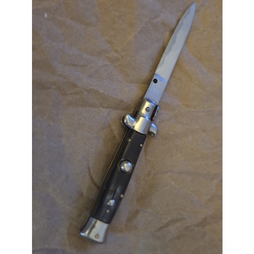 7" Inox Italian swivel bolster horn auto switchblade knife.
