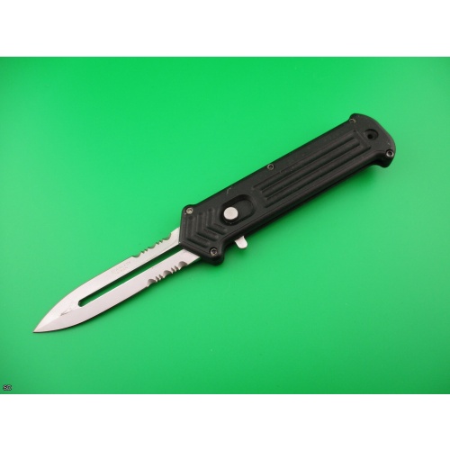 Taiwanese OTF "Joker" 8 1/2 inch black automatic switchblade knife