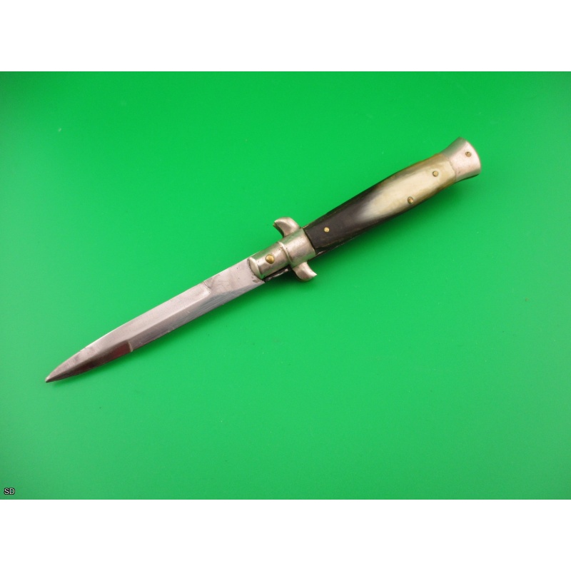 Vintage rostfrei 18cm Italian picklock horn automatic switchblade knife