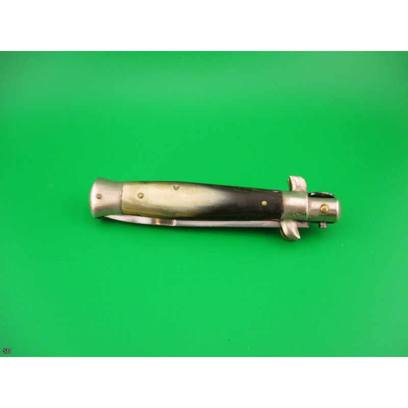Vintage rostfrei 18cm Italian picklock horn automatic switchblade knife