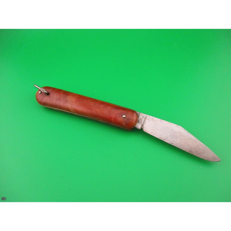 Colonial Shur-Snap Fatjack brown swirl vintage switchblade knife
