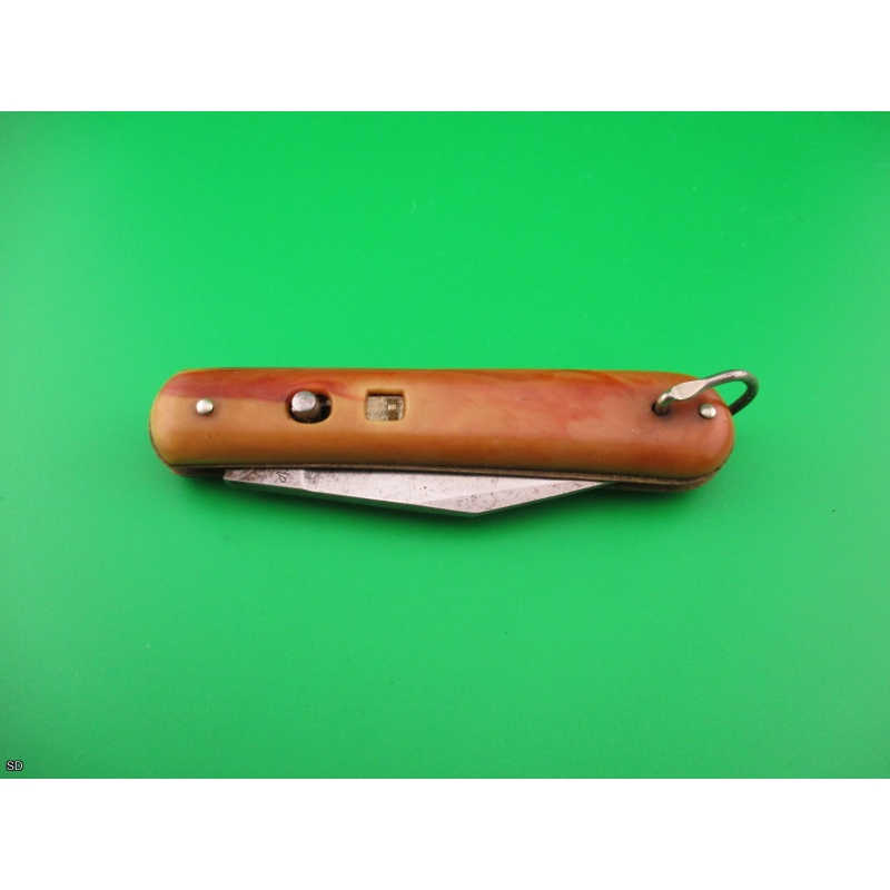 Colonial Shur-Snap Fatjack brown swirl vintage switchblade knife